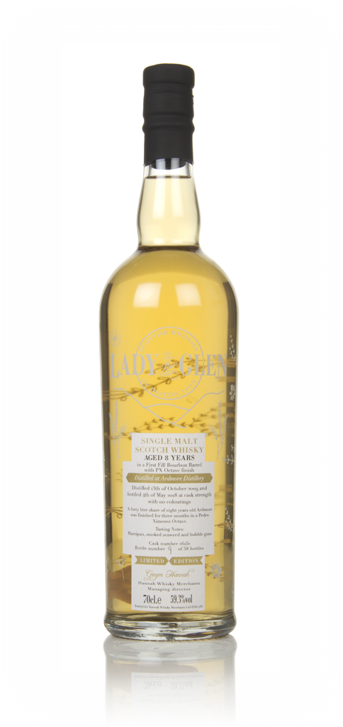 Ardmore 8 Year Old 2009 (cask 2615c) - Lady of the Glen (Hannah Whisky Merchants) 70cl product image