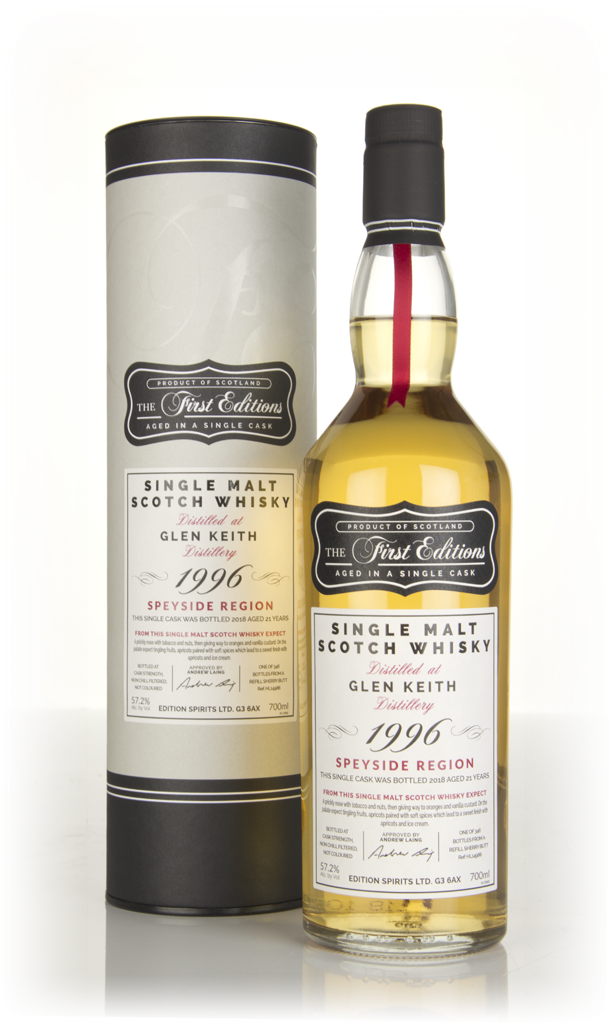 Glen Keith 21 Year Old 1996 (cask 14986) - The First Editions (Hunter Laing) 70cl product image