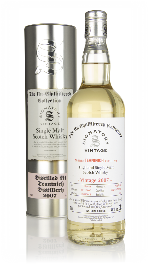 Teaninich 10 Year Old 2007 (casks 702715 & 702716) - Un-Chillfiltered Collection (Signatory) 70cl product image