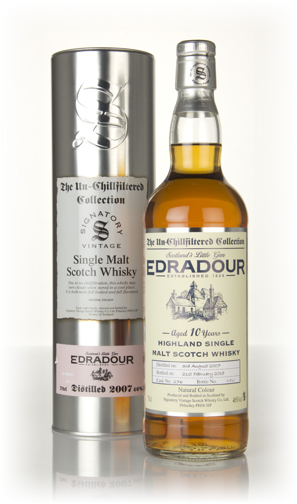 Edradour 10 Year Old 2007 (cask 276) - Un-Chillfiltered Collection (Signatory) 70cl product image