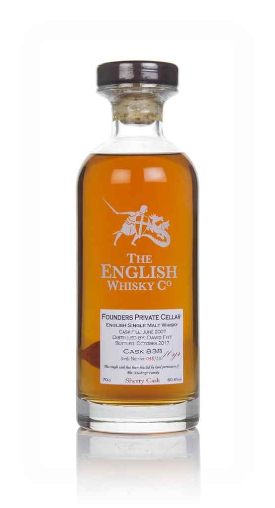 English Whisky Co. Founders Private Cellar 10 Year Old 2007 (cask 838) 70cl product image