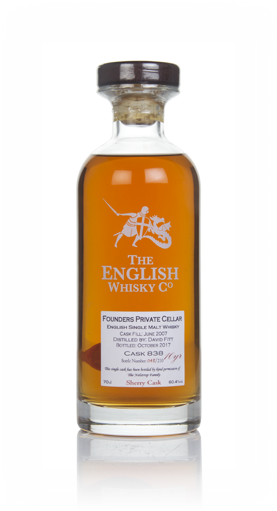 English Whisky Co. Founders Private Cellar 10 Year Old 2007 (cask 838) 70cl product image