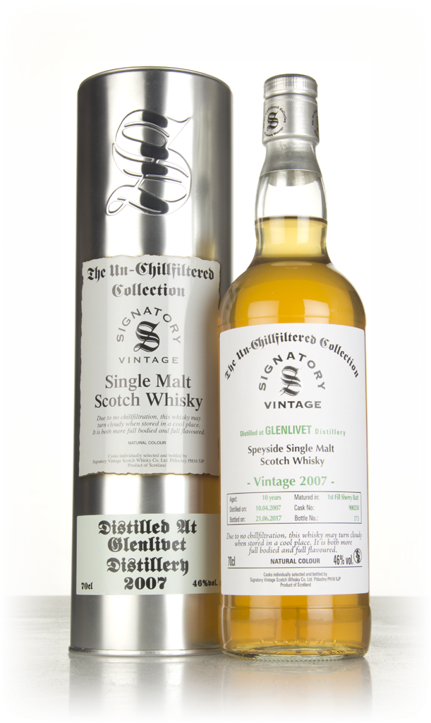 Glenlivet 10 Year Old 2007 (cask 900250) - Un-Chillfiltered Collection (Signatory) 70cl product image