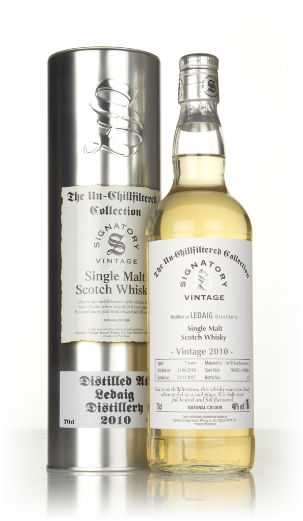 Ledaig 7 Year Old 2010 (casks 700385 & 700386) - Un-Chillfiltered Collection (Signatory) 70cl product image