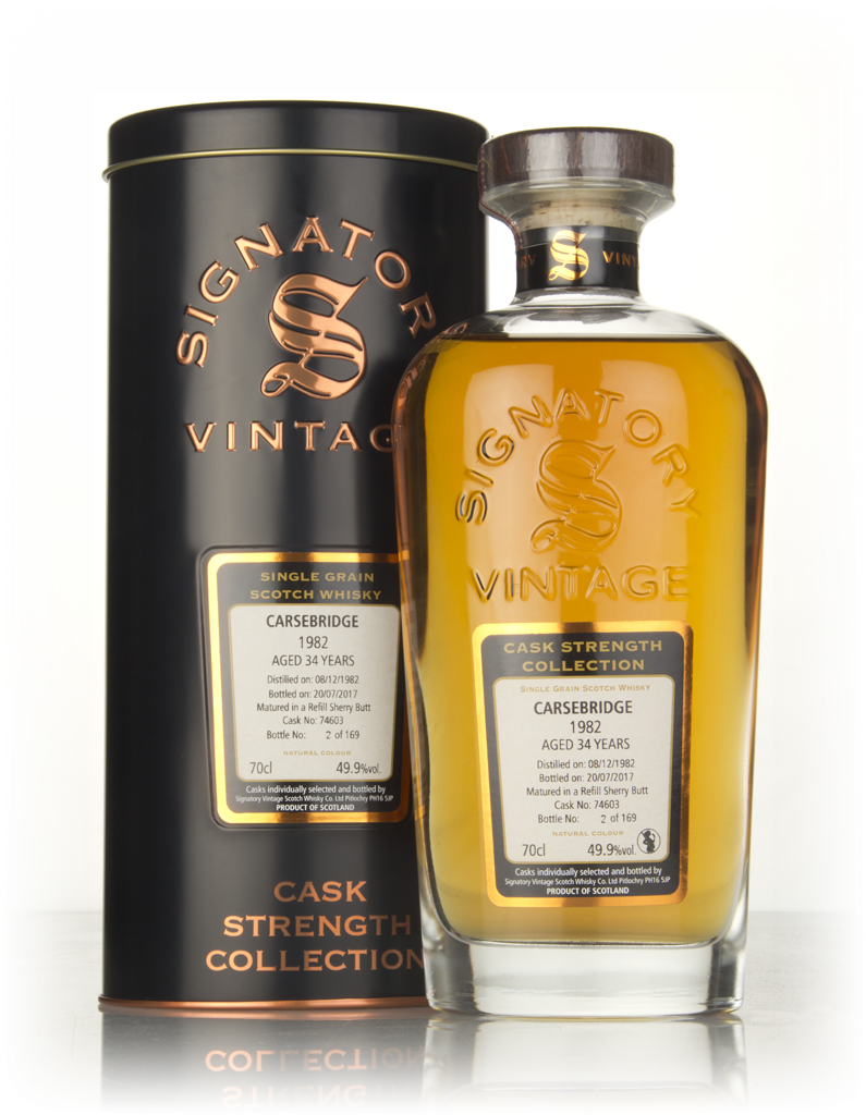 Carsebridge 34 Year Old 1982 (cask 74603) - Cask Strength Collection (Signatory) 70cl product image