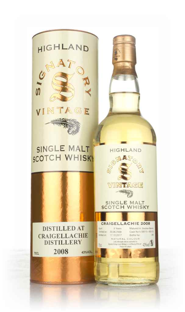 Craigellachie 9 Year Old 2008 (cask 800115 & 800128) - Signatory 70cl product image