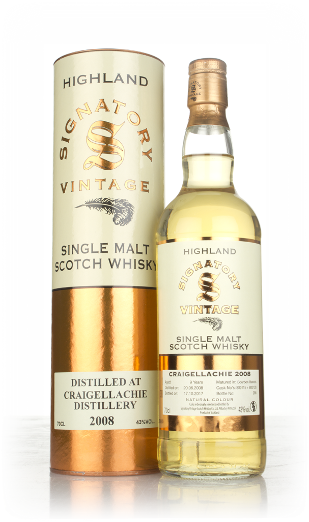 Craigellachie 9 Year Old 2008 (cask 800115 & 800128) - Signatory 70cl product image