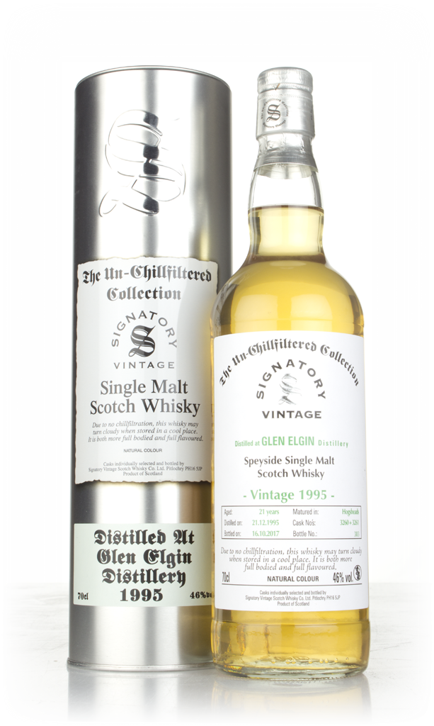 Glen Elgin 21 Year Old 1995 (cask 3260 & 3261) - Un-Chillfiltered Collection (Signatory) 70cl product image