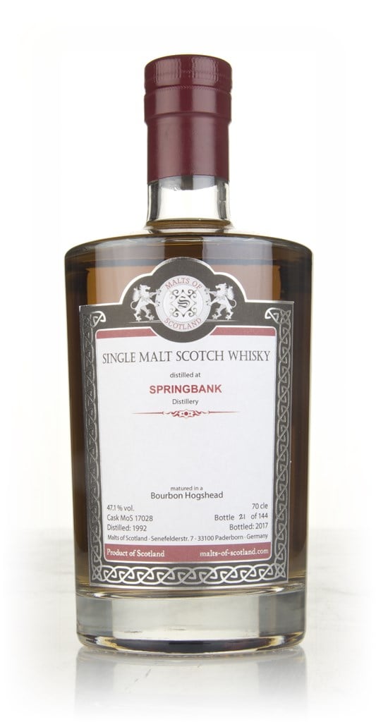 Springbank 1992 (bottled 2017) (cask 17028) - Malts of Scotland 70cl product image