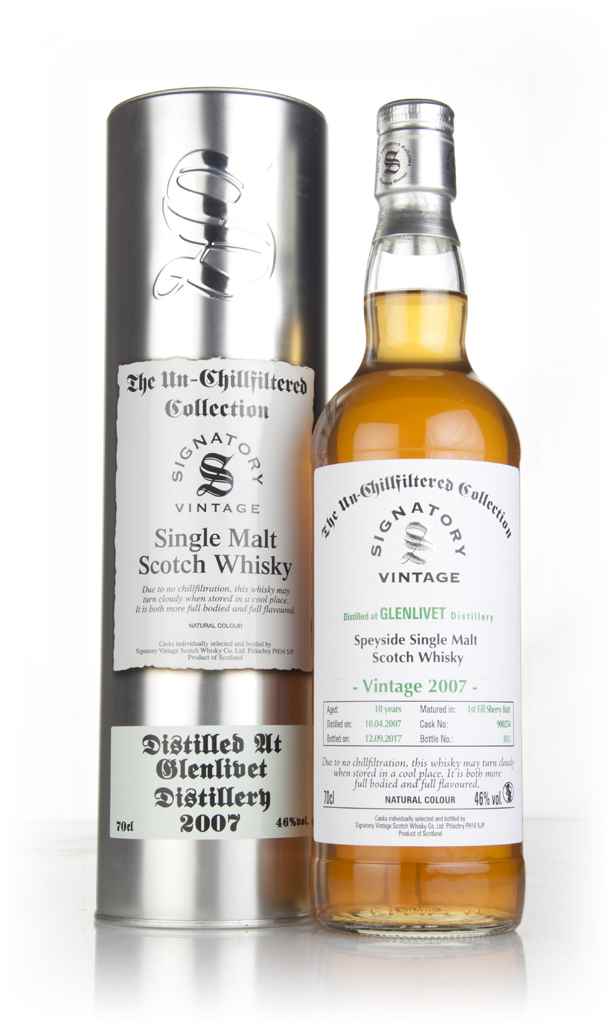 Glenlivet 10 Year Old 2007 (cask 900254) - Un-Chillfiltered Collection (Signatory) 70cl product image
