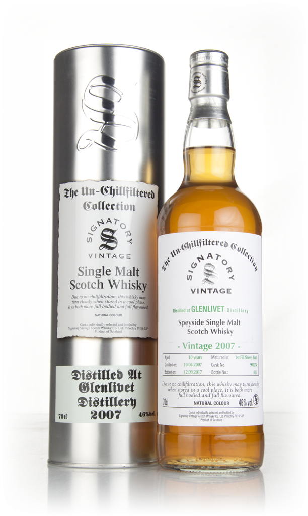 Glenlivet 10 Year Old 2007 (cask 900254) - Un-Chillfiltered Collection (Signatory) 70cl product image