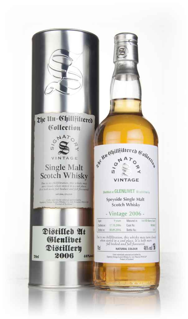 Glenlivet 9 Year Old 2006 (cask 901043) - Un-Chillfiltered Collection (Signatory) 70cl product image