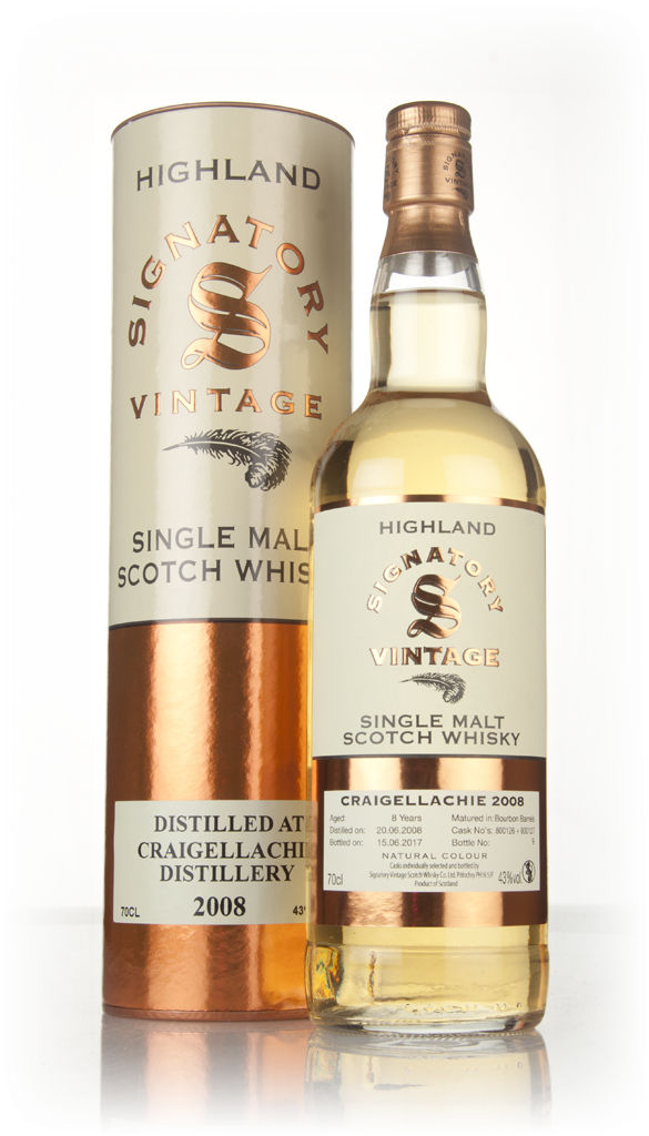 Craigellachie 8 Year Old 2008 (casks 800126 & 800127) - Signatory 70cl product image