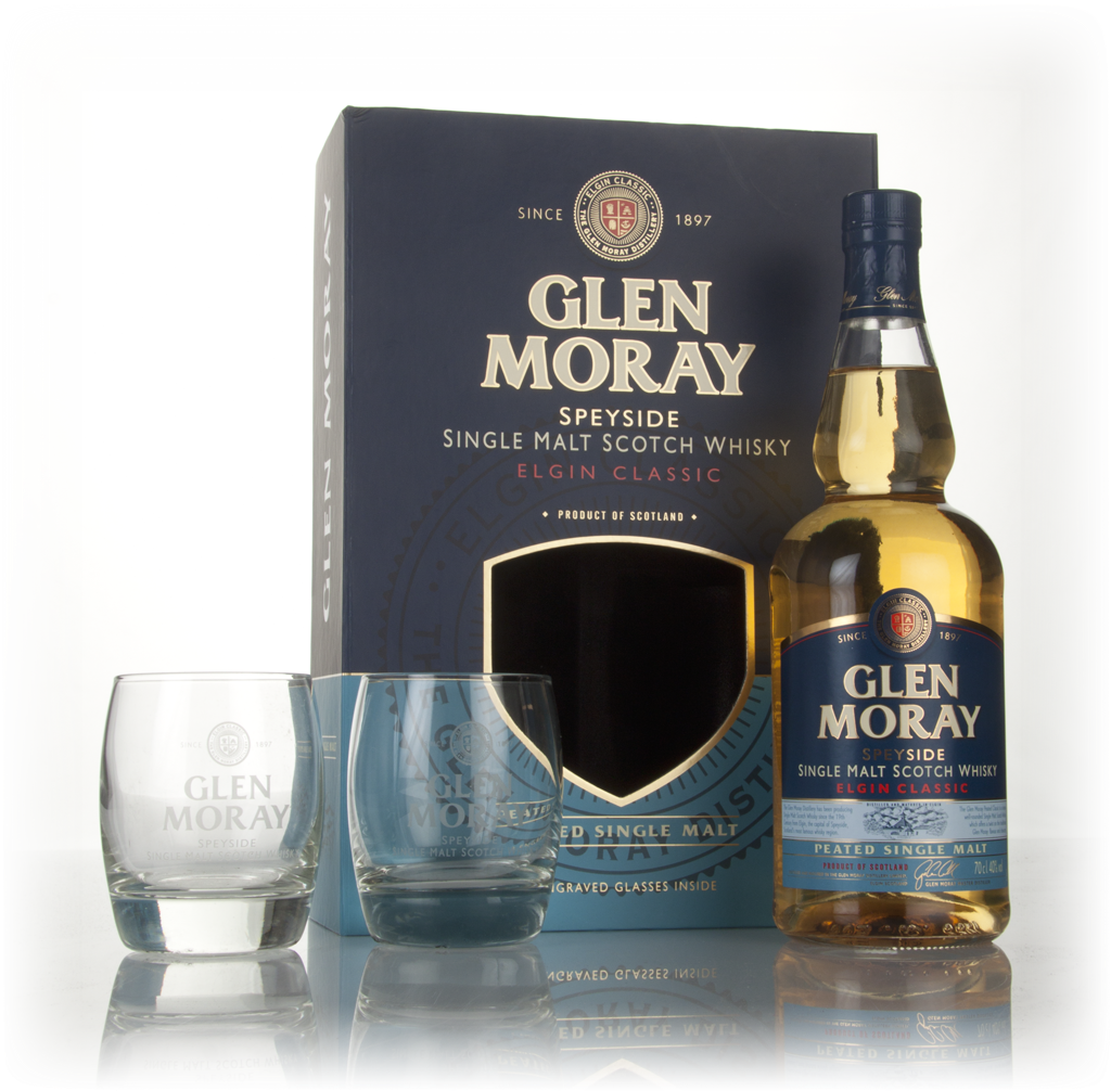 Glen Moray Peated Elgin Classic Gift Set with 2x Glasses 70cl product image