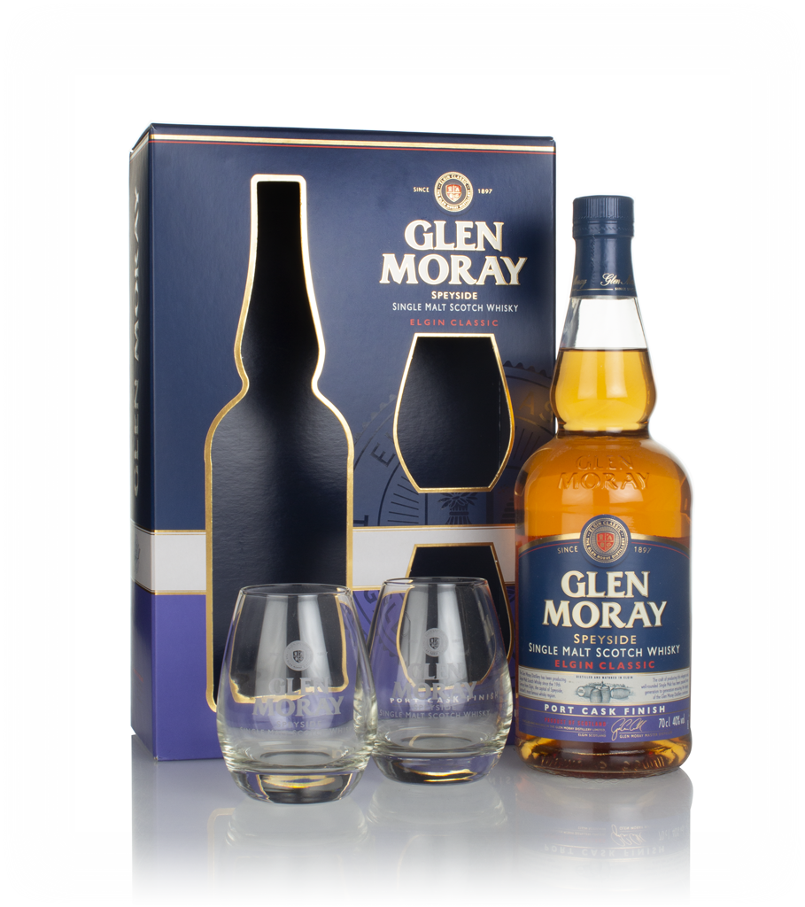 Glen Moray Port Cask Gift Pack with 2x Glasses 70cl product image