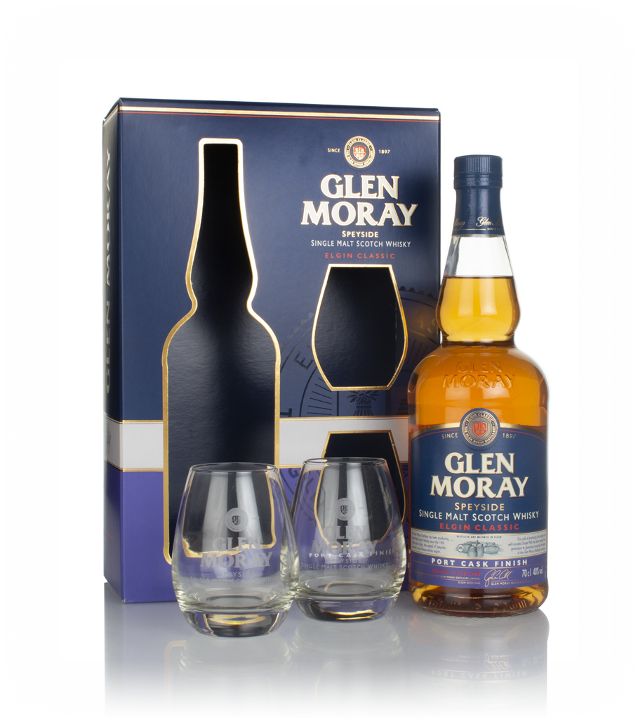 Glen Moray Port Cask Gift Pack with 2x Glasses 70cl product image