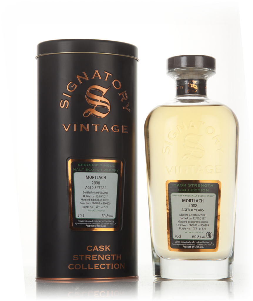 Mortlach 8 Year Old 2008 (cask 800208 & 800209) - Cask Strength Collection (Signatory) 70cl product image