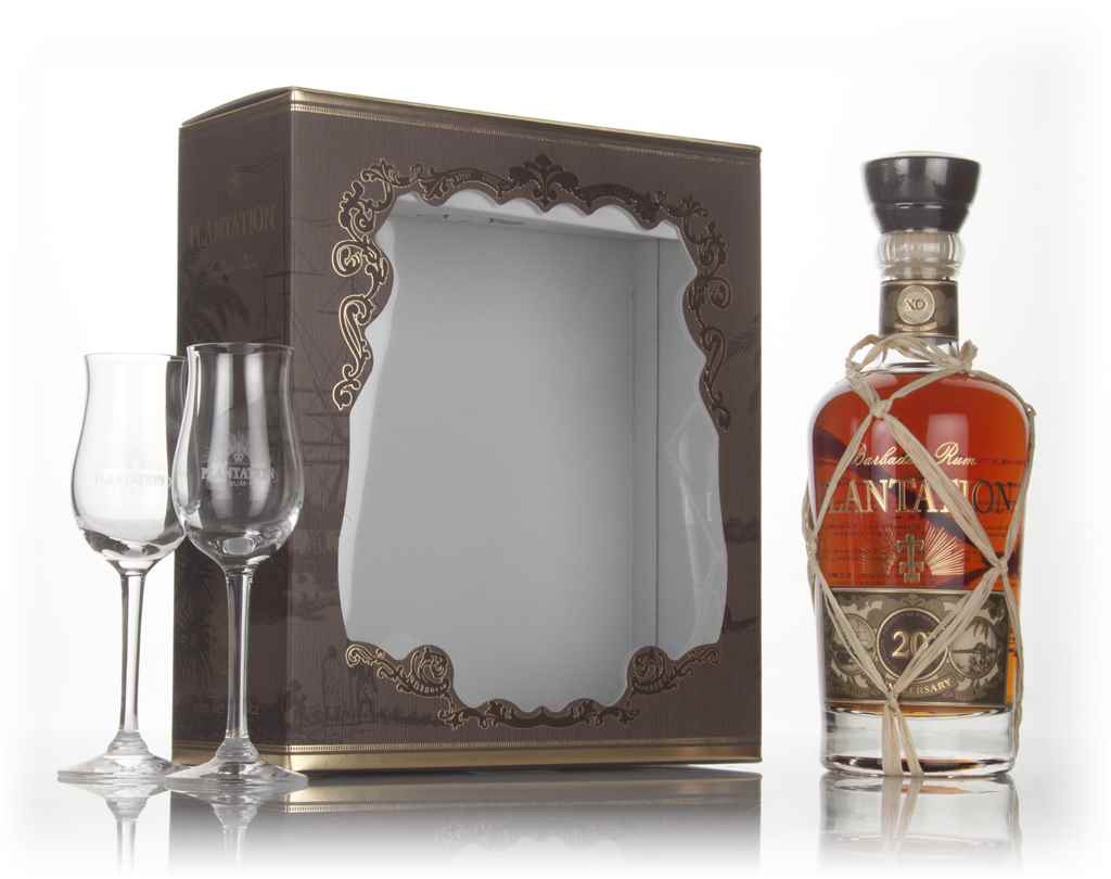Plantation XO Barbados 20th Anniversary Gift Set with 2x Stem Glasses 70cl product image