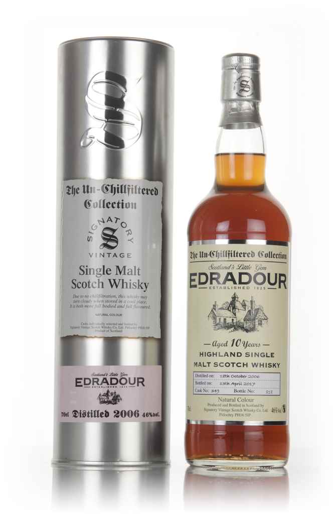Edradour 10 Year Old 2006 (cask 349) - Un-Chillfiltered Collection (Signatory) 70cl product image