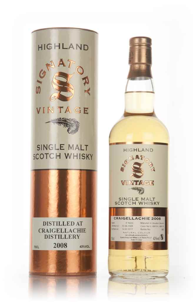 Craigellachie 8 Year Old 2008 (cask 800124 & 800125) - Signatory 70cl product image