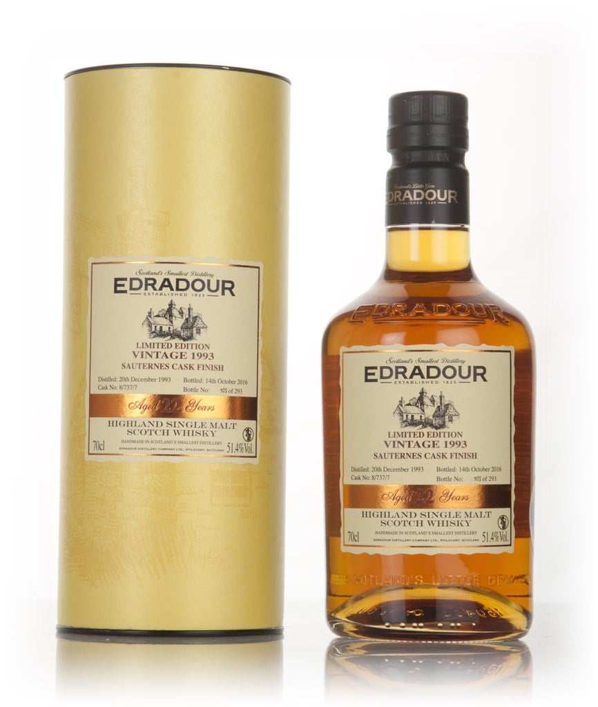 Edradour 22 Year Old 1993 (cask 8/737/7) - Sauternes Cask Finish 70cl product image