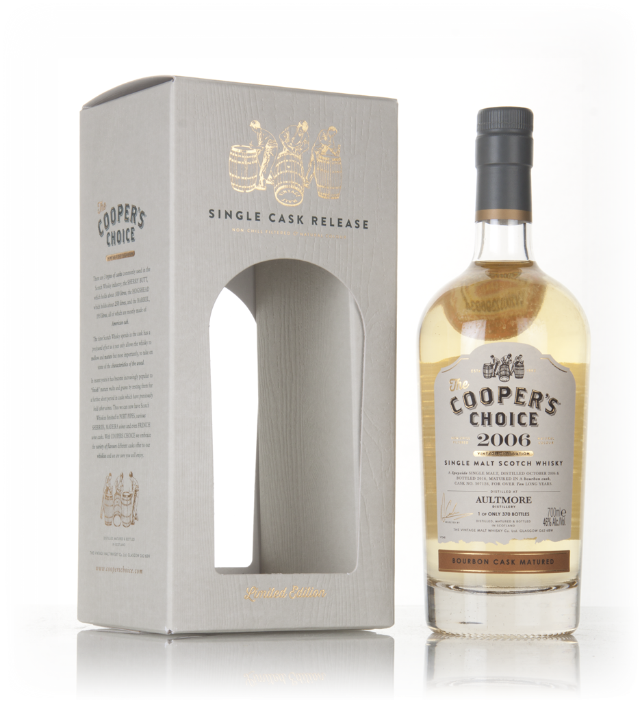 Aultmore 10 Year Old 2006 (cask 307128) - The Cooper's Choice (The Vintage Malt Whisky Co.) 70cl product image