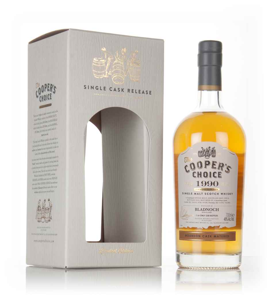 Bladnoch 26 Year Old 1990 (cask 30339) -The Cooper's Choice (The Vintage Malt Whisky Co.) 70cl product image