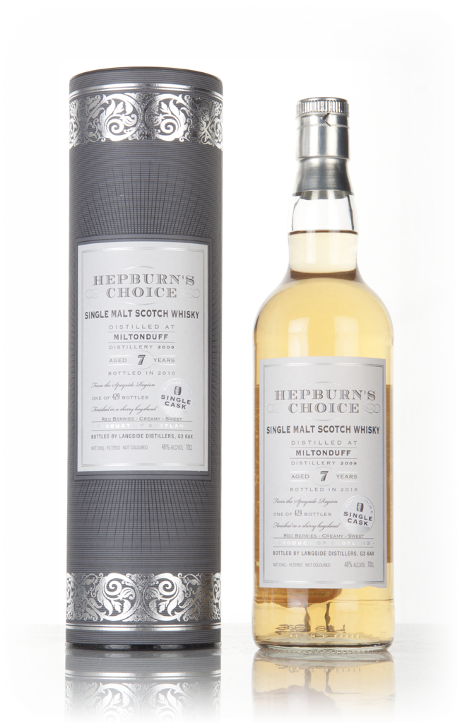 Miltonduff 7 Year Old 2009 - Hepburn's Choice (Langside) 70cl product image