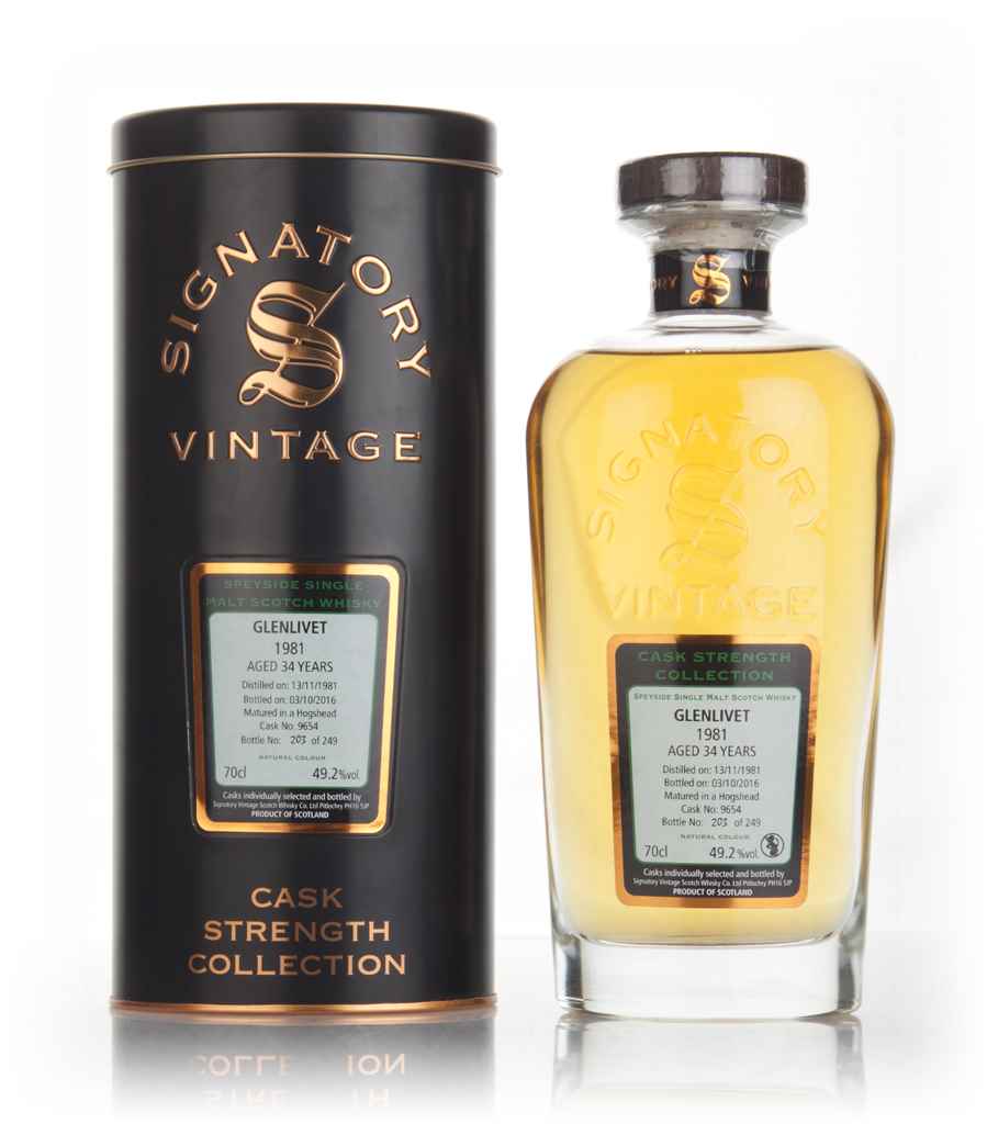 Glenlivet 34 Year Old 1981 (cask 9654) - Cask Strength Collection (Signatory) 70cl product image