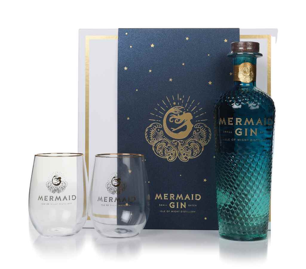 Mermaid Gin Gift Pack with 2x Glasses 70cl product image