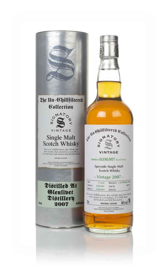 Glenlivet 12 Year Old 2007 (cask 900279) - Un-Chillfiltered Collection (Signatory) 70cl product image