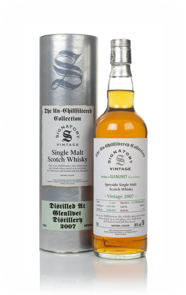 Glenlivet 12 Year Old 2007 (cask 900279) - Un-Chillfiltered Collection (Signatory) 70cl product image