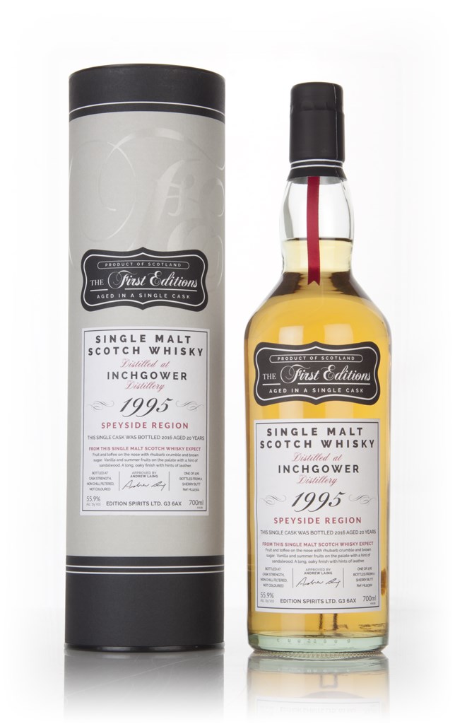 Inchgower 20 Year Old 1995 (cask 12302) - The First Editions (Hunter Laing) 70cl product image