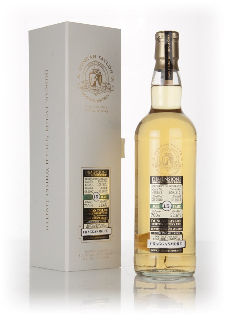 Cragganmore 15 Year Old 2000 (cask 425843) - Dimensions (Duncan Taylor) 70cl product image