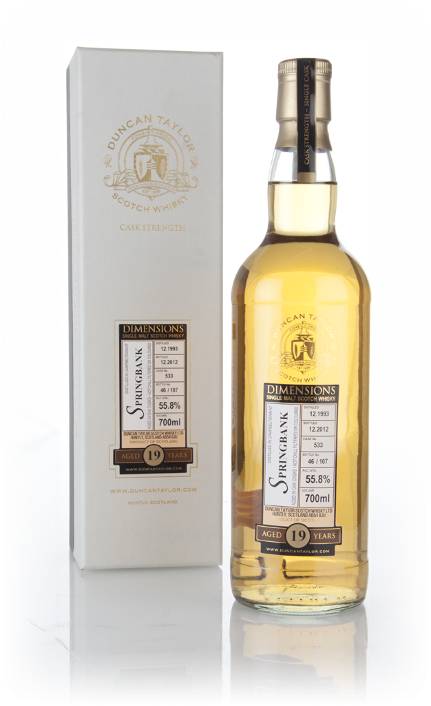 Springbank 19 Year Old 1993 (cask 533) - Dimensions (Duncan Taylor) 70cl product image