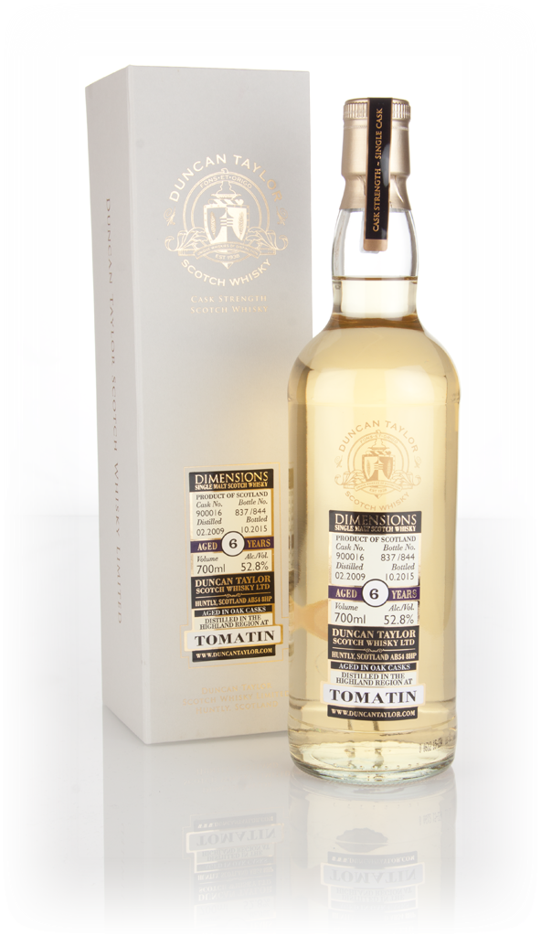 Tomatin 6 Year Old 2009 (cask 900016) - Dimensions (Duncan Taylor) 70cl product image
