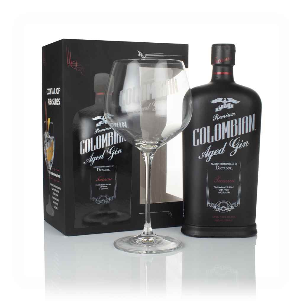 Dictador Treasure Gin Gift Pack with Glass 70cl product image