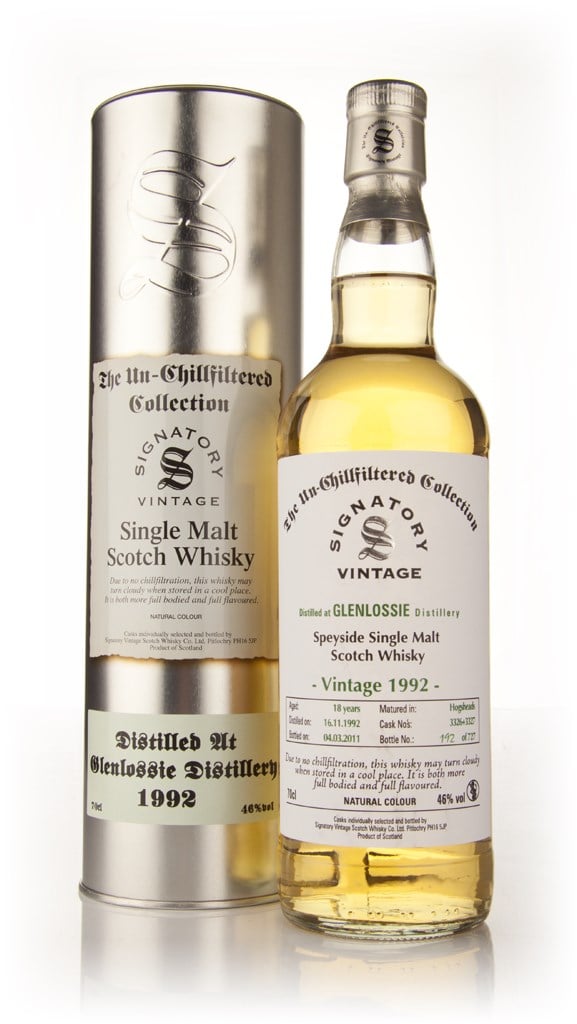 Glenlossie 18 Year Old 1992 - Un-Chillfiltered (Signatory) 70cl product image