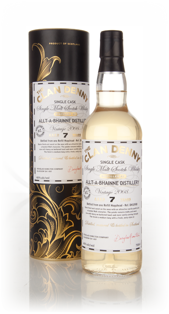 Allt-a-Bhainne 7 Year Old 2008 (cask 10988) - The Clan Denny (Douglas Laing) 70cl product image