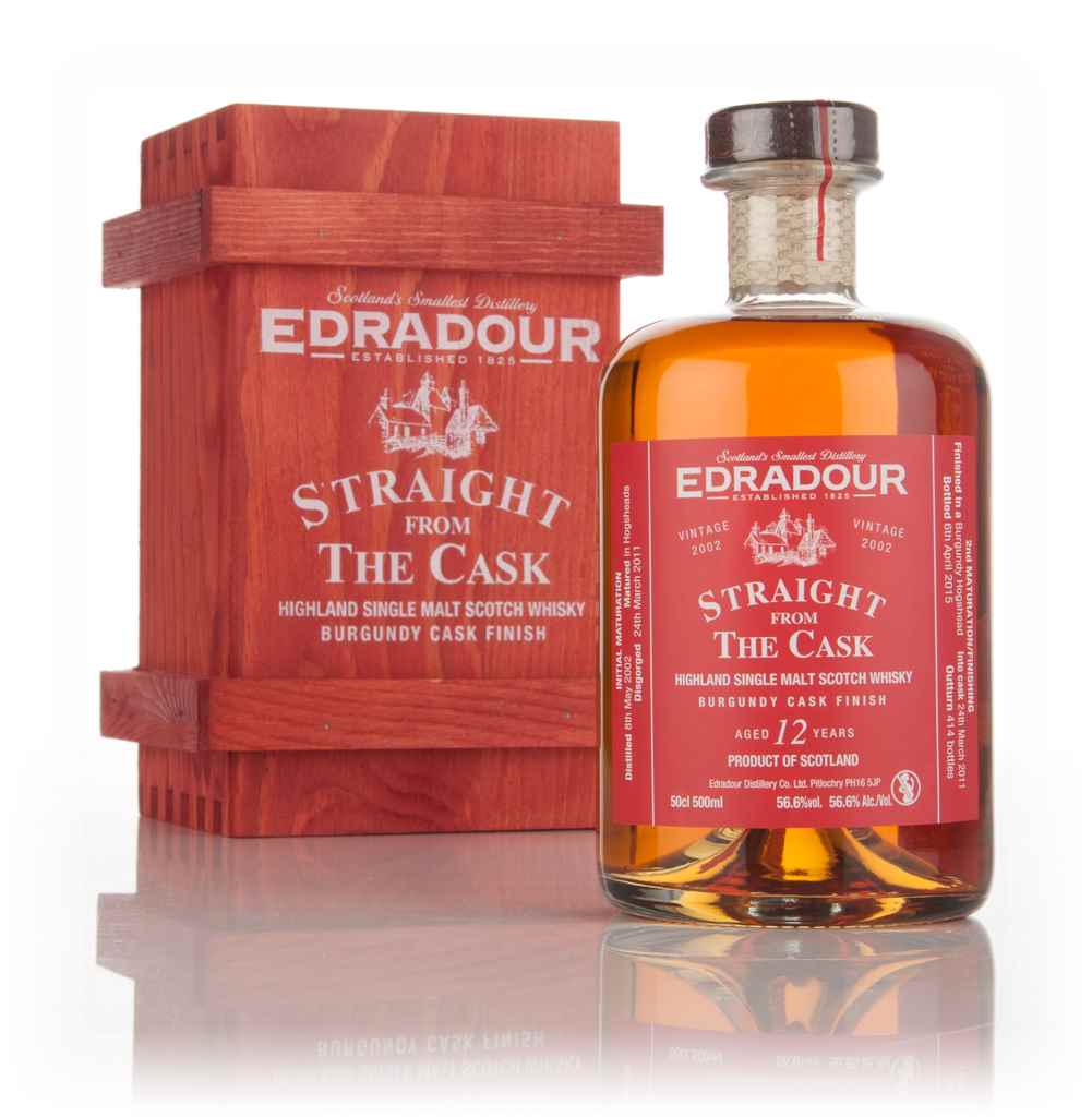 Edradour 12 Year Old 2002 Burgundy Cask Finish - Straight From The Cask (56.6%) 50cl product image