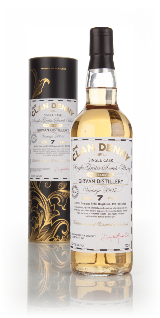 Girvan 7 Year Old 2007 (cask 10866) - The Clan Denny  (Douglas Laing) 70cl product image