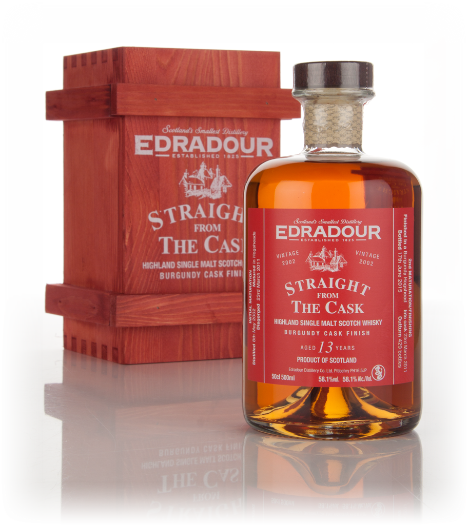 Edradour 13 Year Old 2002 Burgundy Cask Finish - Straight From The Cask (58.1%) 50cl product image