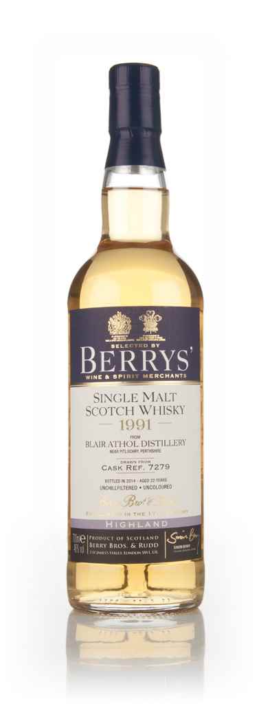 Blair Athol 22 Year Old 1991 (cask 7279) (Berry Bros. & Rudd) 70cl product image
