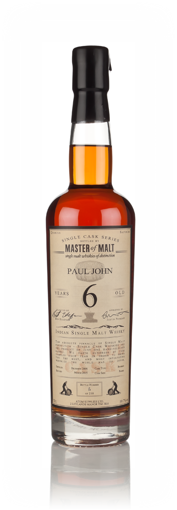 Paul John 6 Year Old 2008 - Single Cask (Master of Malt) 70cl product image