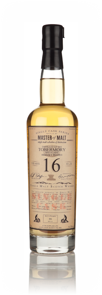 Tobermory Heavily Peated 16 Year Old 1998 - Single Cask (Master of Malt) 70cl product image