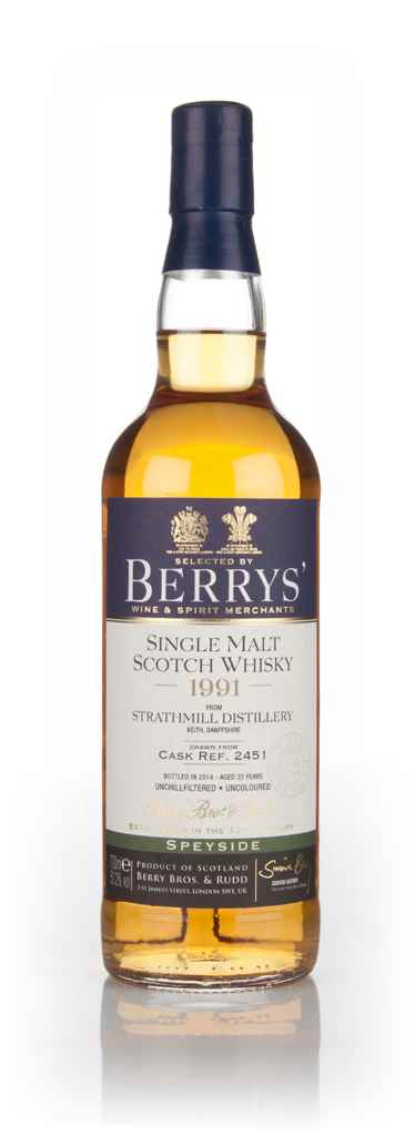Strathmill 22 Year Old 1991 (cask 2451) - (Berry Bros & Rudd) 70cl product image