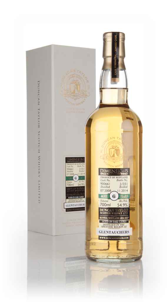 Glentauchers 6 Year Old 2008 (cask 900661) - Dimensions (Duncan Taylor) 70cl product image