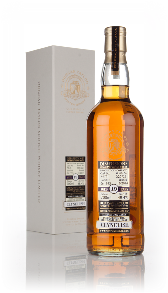 Clynelish 19 Year Old 1995 (cask 4676) - Dimensions (Duncan Taylor) 70cl product image