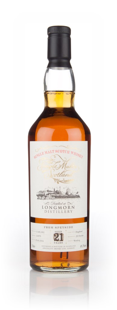 Longmorn 21 Year Old 1992 (cask 110979) - Single Malts of Scotland (Speciality Drinks) 70cl product image