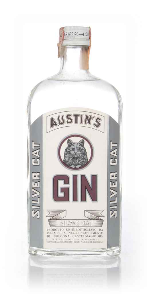 Austin's Silver Cat Gin - 1970s 75cl product image